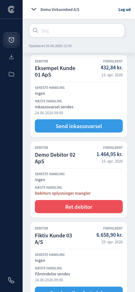 Fakturaoverblik i lommen